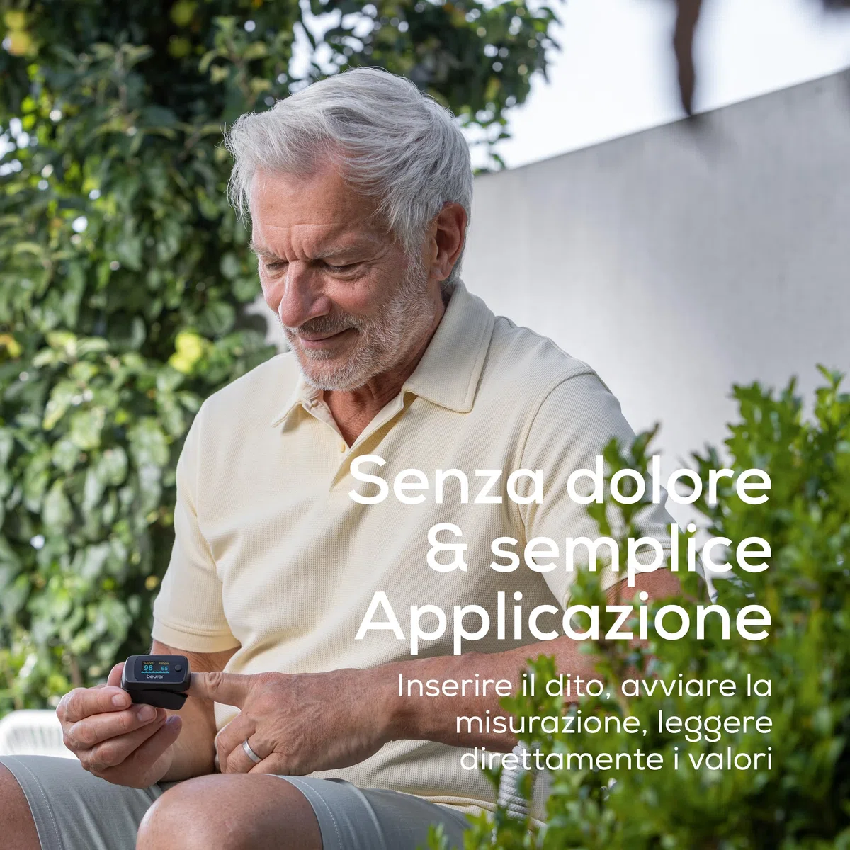 Beurer PO 45 Saturimetro da dito Professionale Certificato, Monitoraggio della Saturazione di Ossigeno, Frequenza Cardiaca, Indice di Perfusione, Pulsossimetro con Spegnimento Automatico