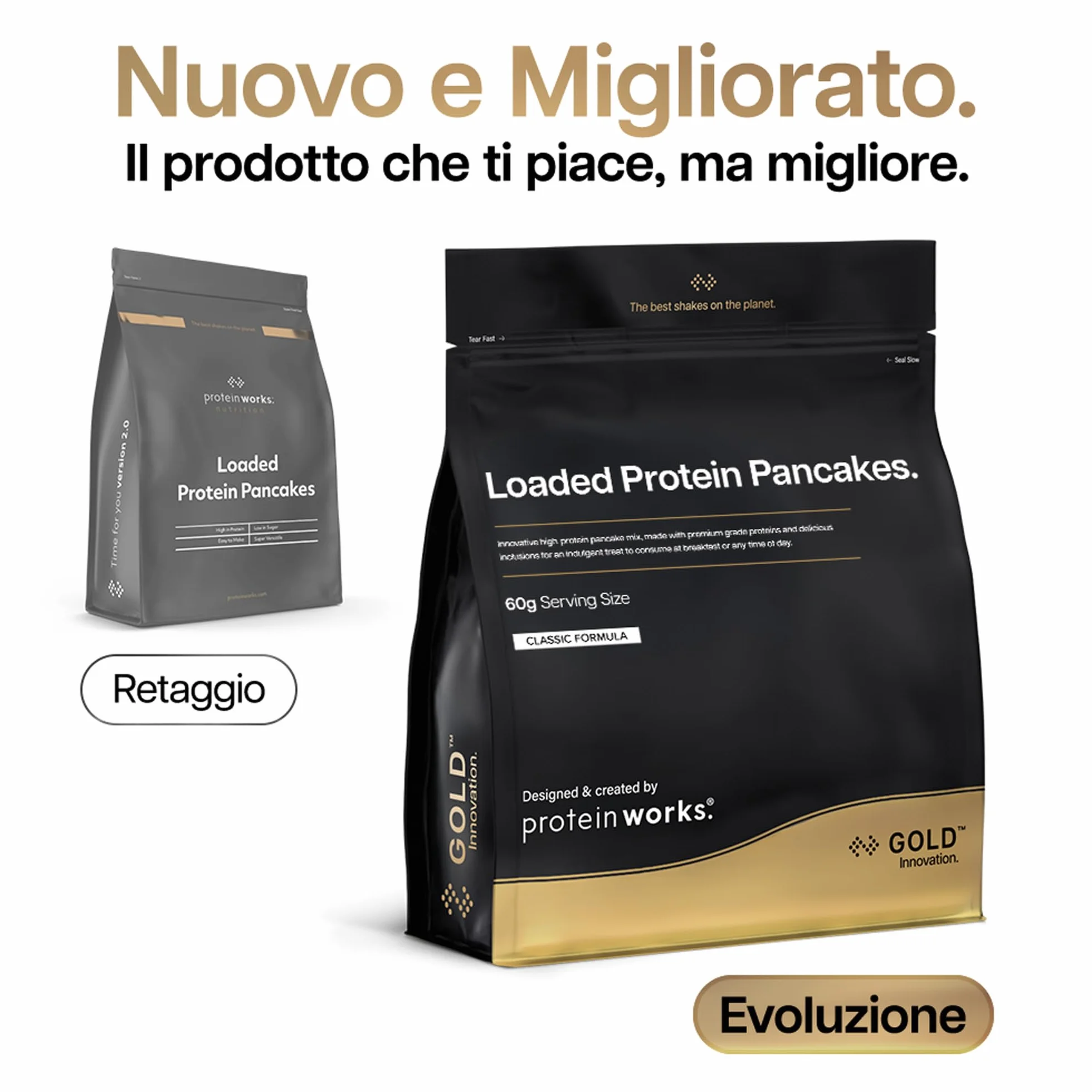 Preparato Per Pancake Proteici | Gocce di cioccolato al latte | Colazione Ad Alto Contenuto Proteico | Snack A Basso Contenuto Di Zucchero | Facile E Veloce Da Realizzare | Protein Works | 500g
