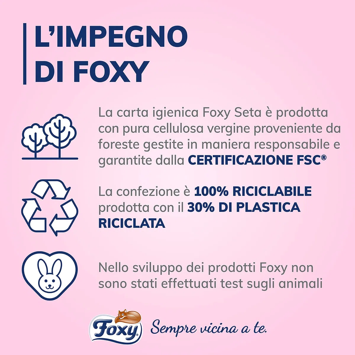 Foxy Seta | Carta igienica neutra sulla pelle | 28+14 rotoli, 28 + 14 Gratis| 216 strappi per rotolo | 2 veli elevato spessore | Carta 100% certificata FSC | Confezione 100% riciclabile Bianco
