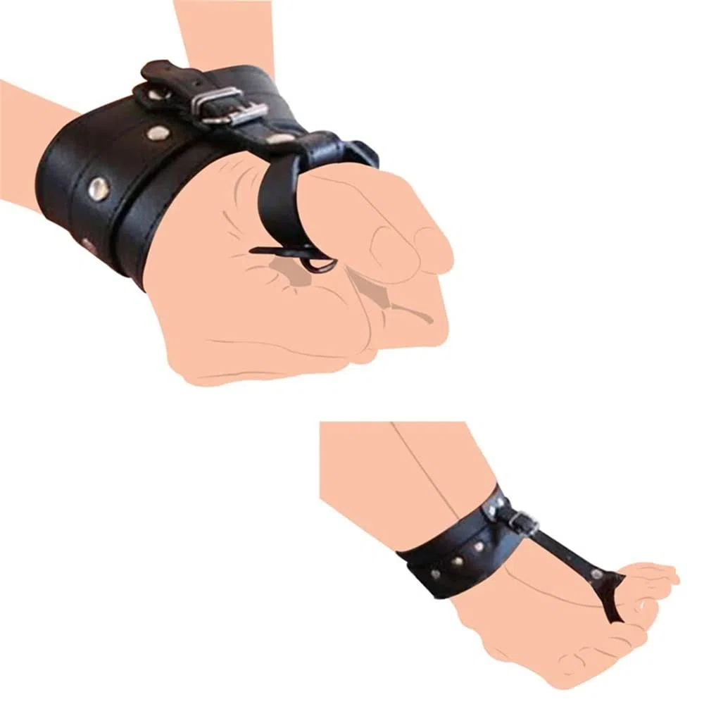 Cinturini per dita e dita in pelle nera per principianti