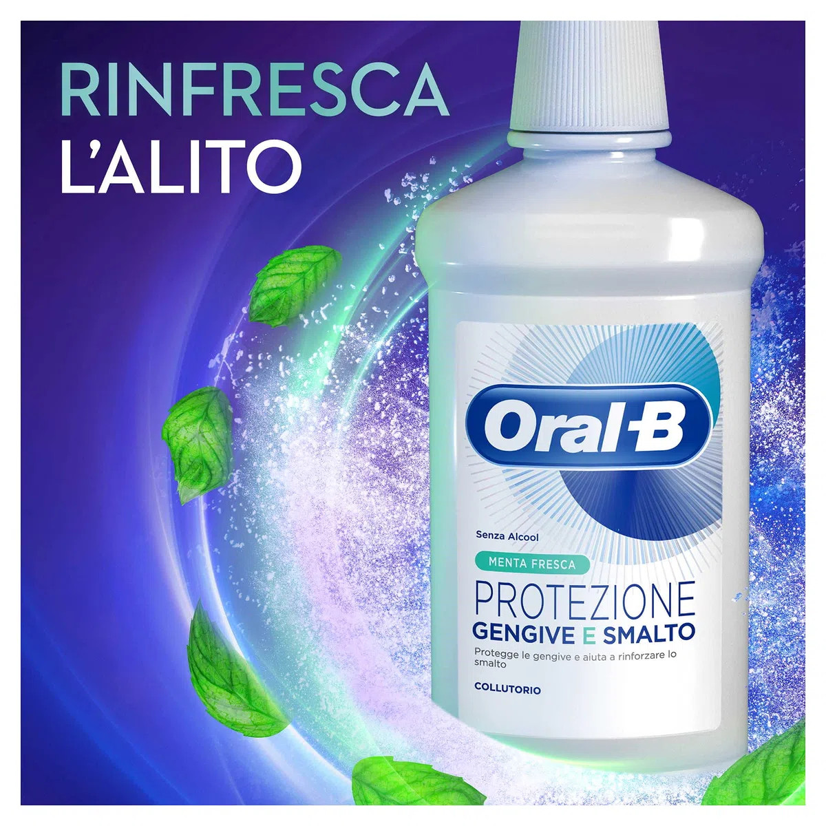 Oral-b Collutorio Protezione Gengive e Smalto 6x500ml, Pulizia Denti Efficace e Igiene Orale Completa, Sapore Menta Fresca
