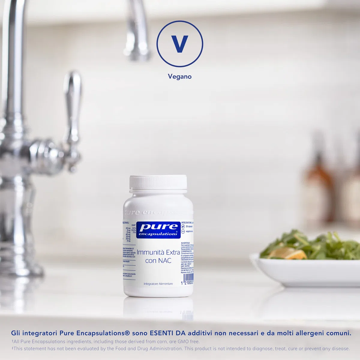 Pure Encapsulations - Immunità Extra con NAC – Integratore con Vitamine, NAC, Quercetina ed Epicor – Difese Immunitarie – 30 Capsule