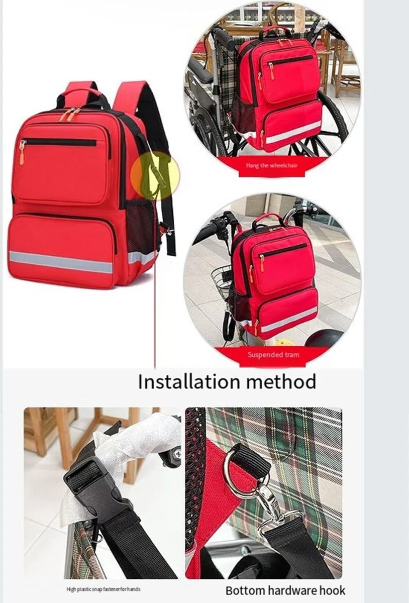 Borsa Di Primo Soccorso, Zaino Medico Vuoto, Traumi Con Riflettente, Zaino Infermiere Domiciliare, Zaino Emergenza Per Attività All'aperto, Viaggi, Campeggio