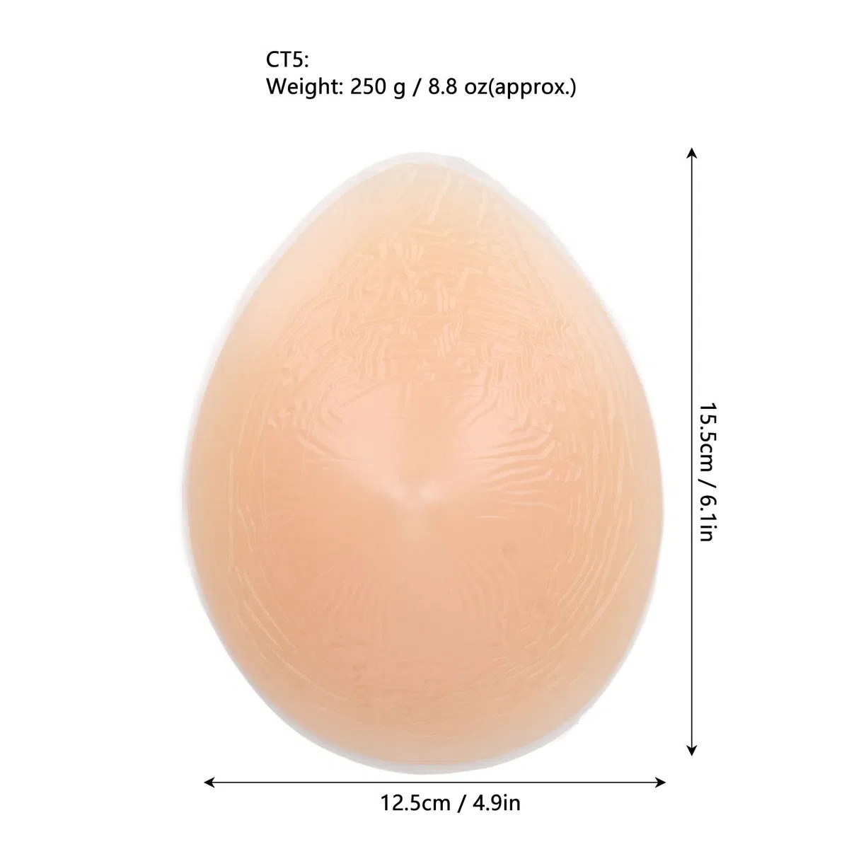 Seni in Silicone, Reggiseno Protesico per Mastectomia Stringere la Pratica della Menzogna Simulazione, Protesi Mammaria in Silicone per Mastectomia Protesi Crossdress Autoadesiva (250 g)