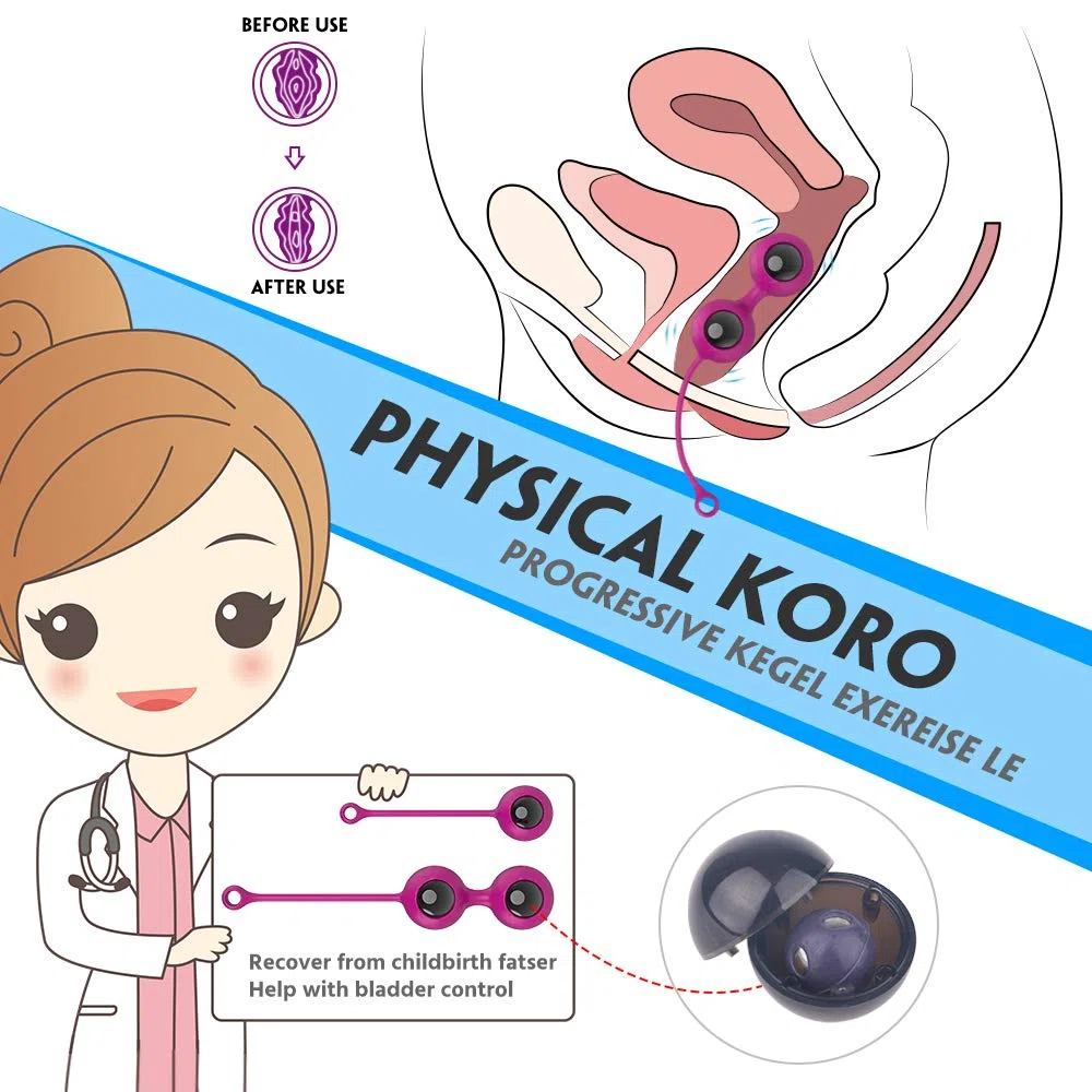 Silicone Kēgēl Bàll 2 in 1 Palline Per il Pelvico Palline,9 Modalità di Màssaggio,USB Ricaricabile,Impermeabile,para Controllo della Vescica ed Esercizi del Pavimento Pelvico per Donna