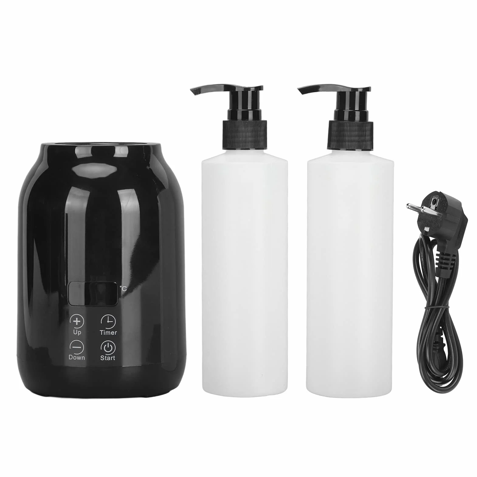 Riscaldatore per Oli Essenziali, Display a LED, Regolazione della Temperatura, Scaldaolio con Due Dispenser per Bottiglie di Olio, Scaldabottiglie per Olio da Massaggio (Spina