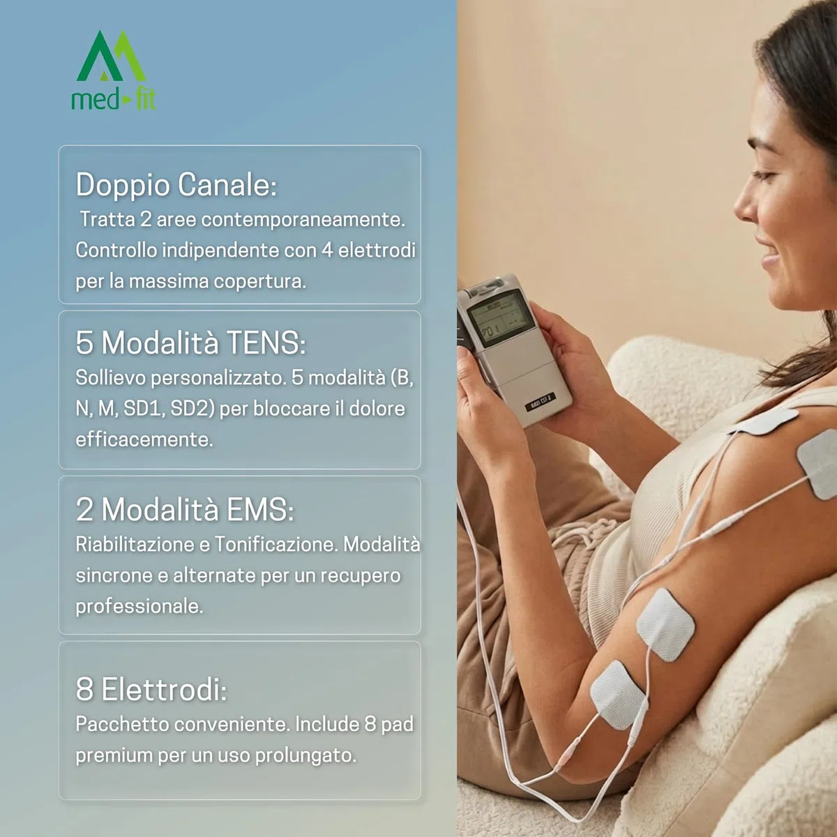 Med-Fit 3 Digital Dual Channel TENS Machine