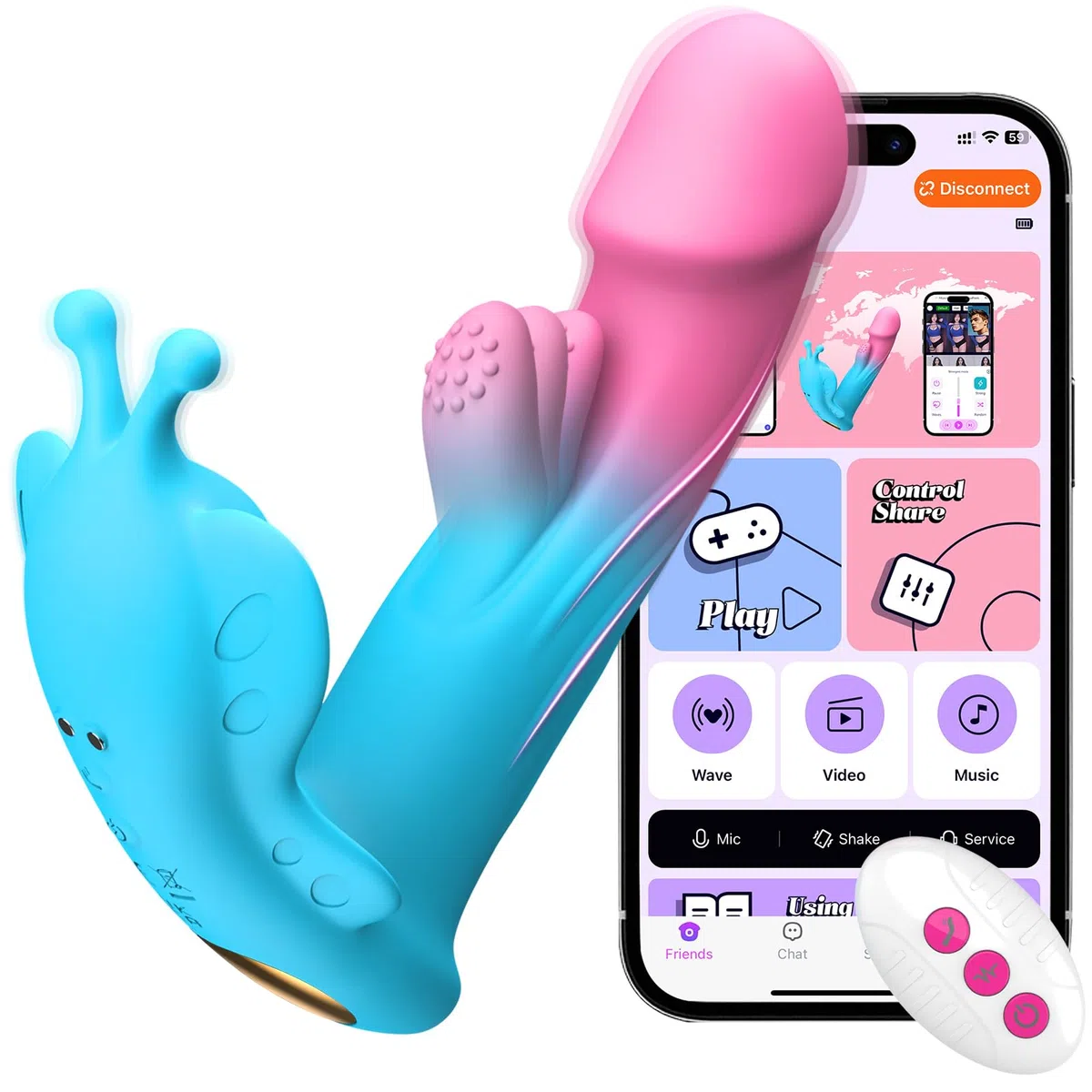 Vibratoreper Donna Professionale Vibratore Clitoride - APP Dildo Vibratoreper Donna Clotoride Sex Toys con 10 Modalità di Pulsazione & Vibrazione, Vibratoriper Donne Comando a Distanza Vibratore Donne