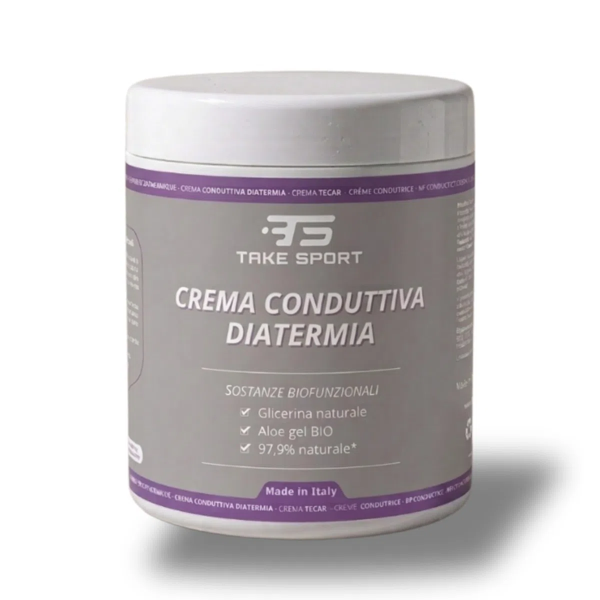 TS TAKE SPORT - Crema Conduttiva Diatermia e Tecarterapia 1000ml | Formula 2in1 Massaggio e Tecar | Con Aloe Bio e Glicerina | Alta Scorrevolezza e Conducibilità | Made in Italy (base)