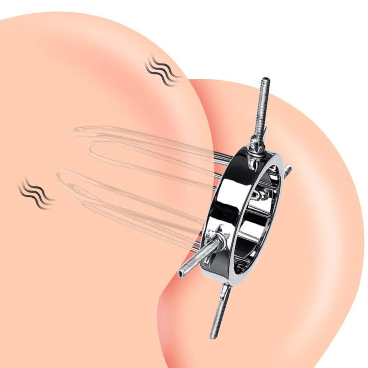 Divaricatore anale vaginale BDSM Labbra Plug anale Divaricatore regolabile Giocattolo del sesso in metallo Giocattolo anale estremo Giocattolo del sesso anale Butt Plug (6 Viti)