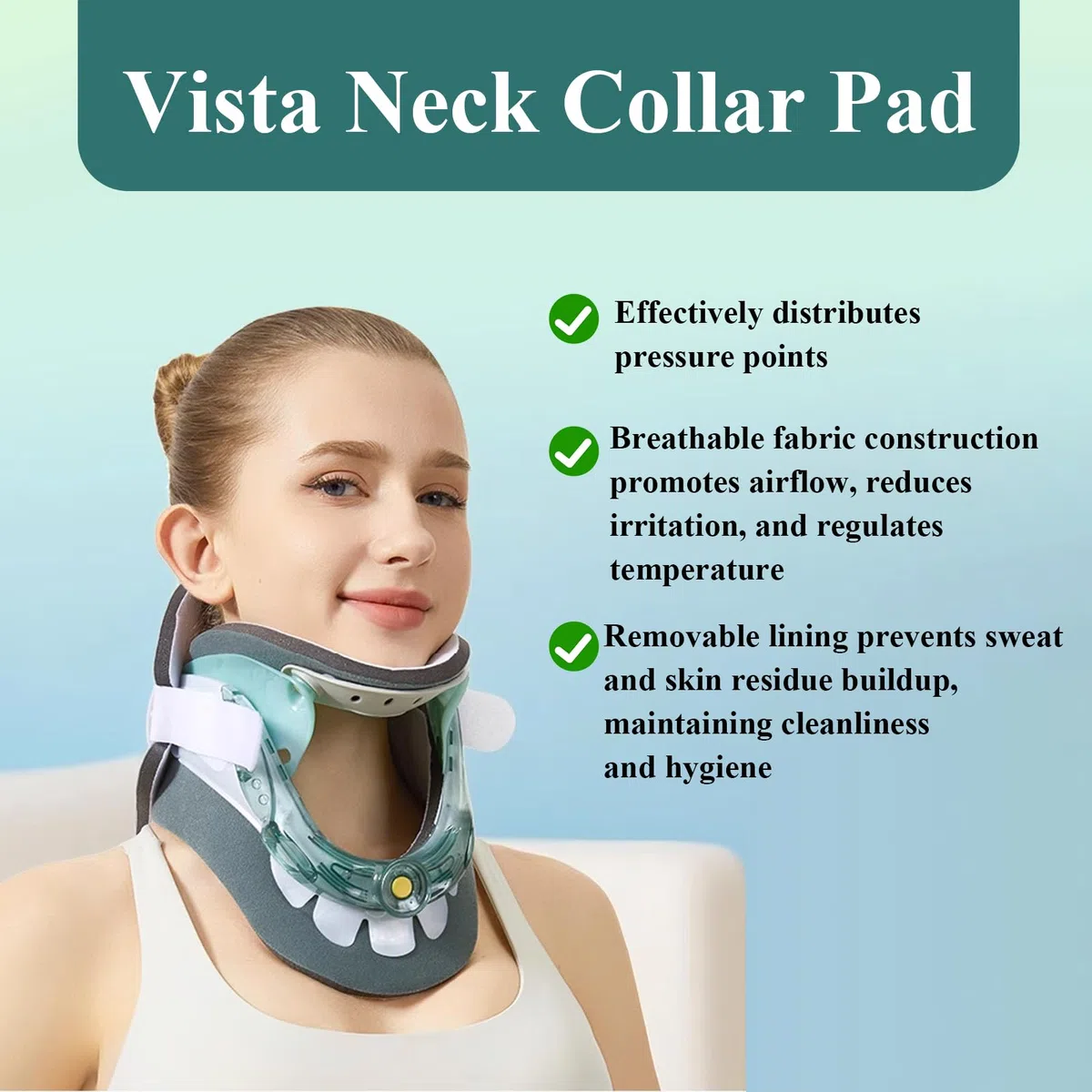6 cuscinetti di ricambio grigio-verdi, ideali per orecchie Aspen Vista, cuscinetti per cuscino cervicale lavabili, imbottitura Cervical Collar (2 set)