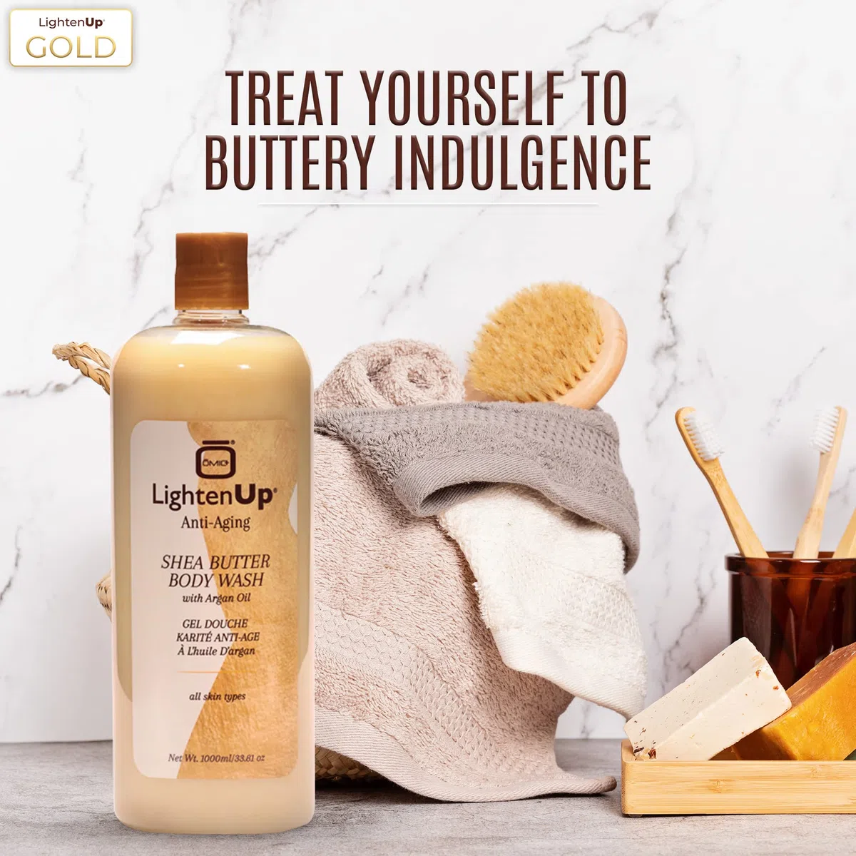 Omic Lighten Up Anti-Aging Shower Gel - 1000ml