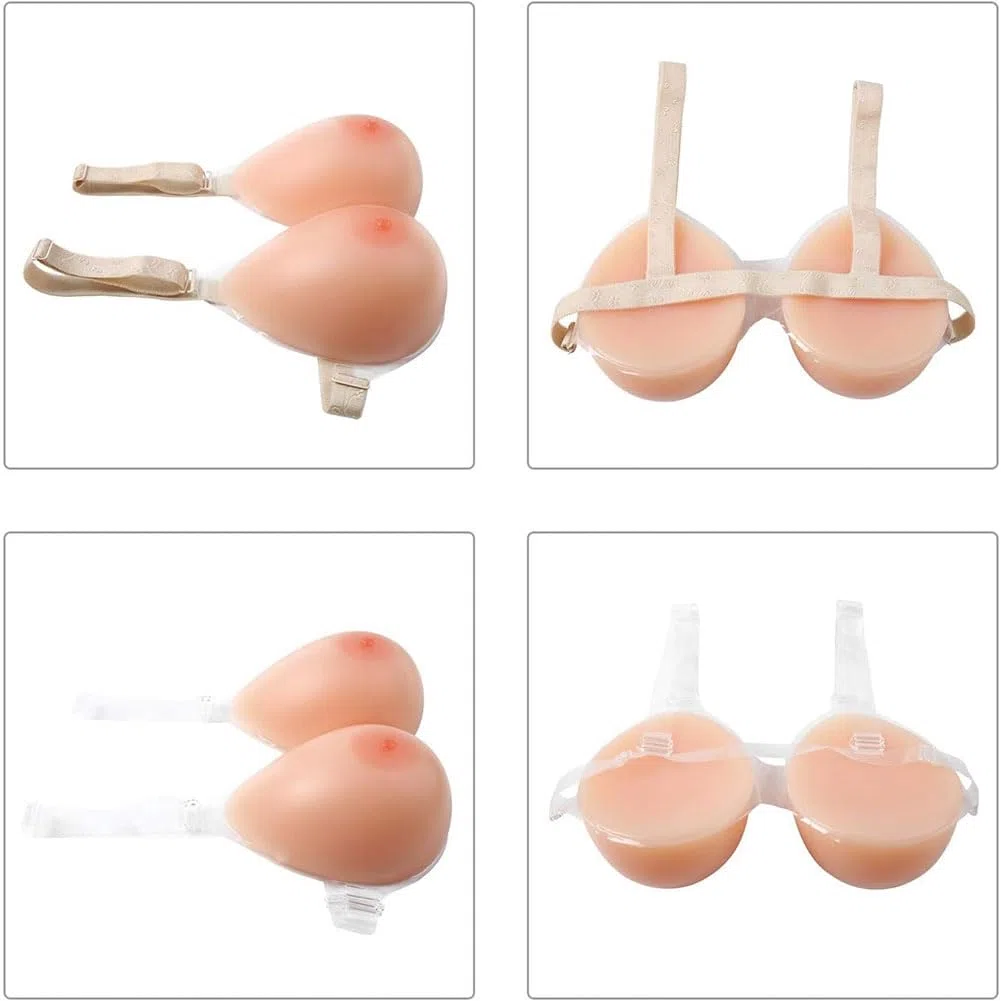 Protesi mammarie al seno in silicone con spalline del reggiseno per protesi transgender crossdresser mastectomia carnagione/A/L