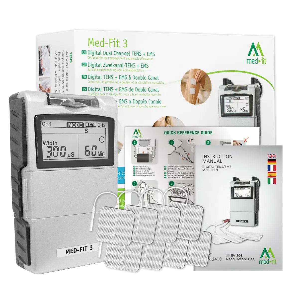 Med-Fit 3 Digital Dual Channel TENS Machine