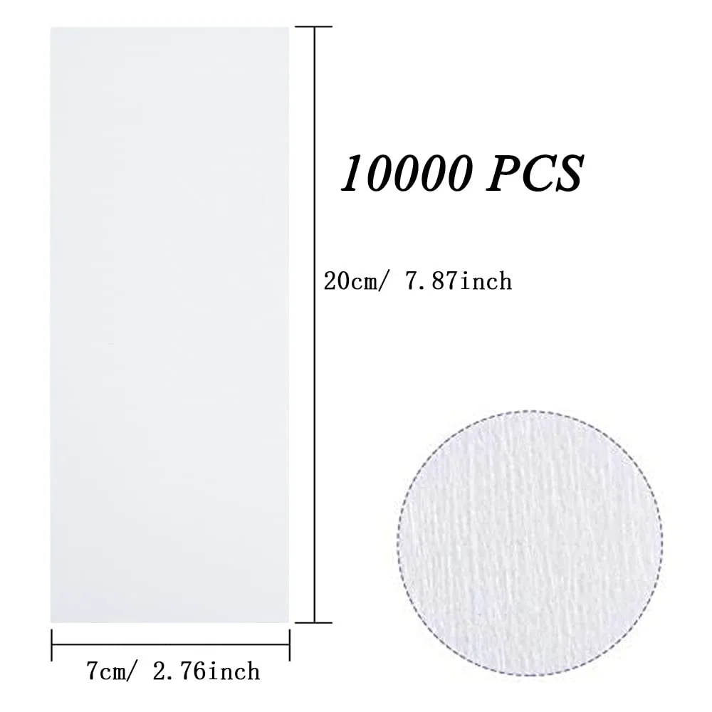 HotKrump 1000 strisce in tessuto non tessuto per cera calda e pasta di zucchero, strisce di cera, per ogni tipo di depilazione su gambe, petto, schiena, zona intima e viso (7 x 20 cm)