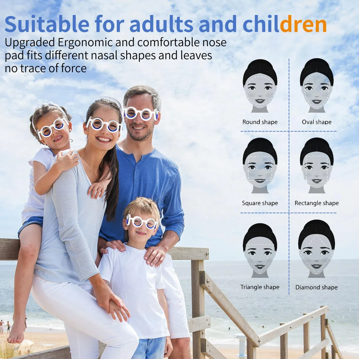 Hion Occhiali Smart Anti-Motion Sickness, ultra leggeri, portatili, per alleviare la nausea, Airsick Sickness mal di mare, occhiali per sport e giochi