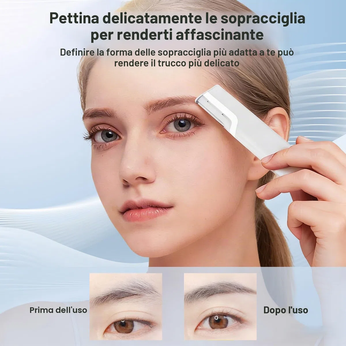 Rasoio Dermaplane Sonic，Rimozione Peli Viso 3 Velocità Ricaricabile per Donne con LED & 5 Lame di Ricambio - Rimozione Gentile Lanugine Pesca & Esfoliazione, Ricarica USB