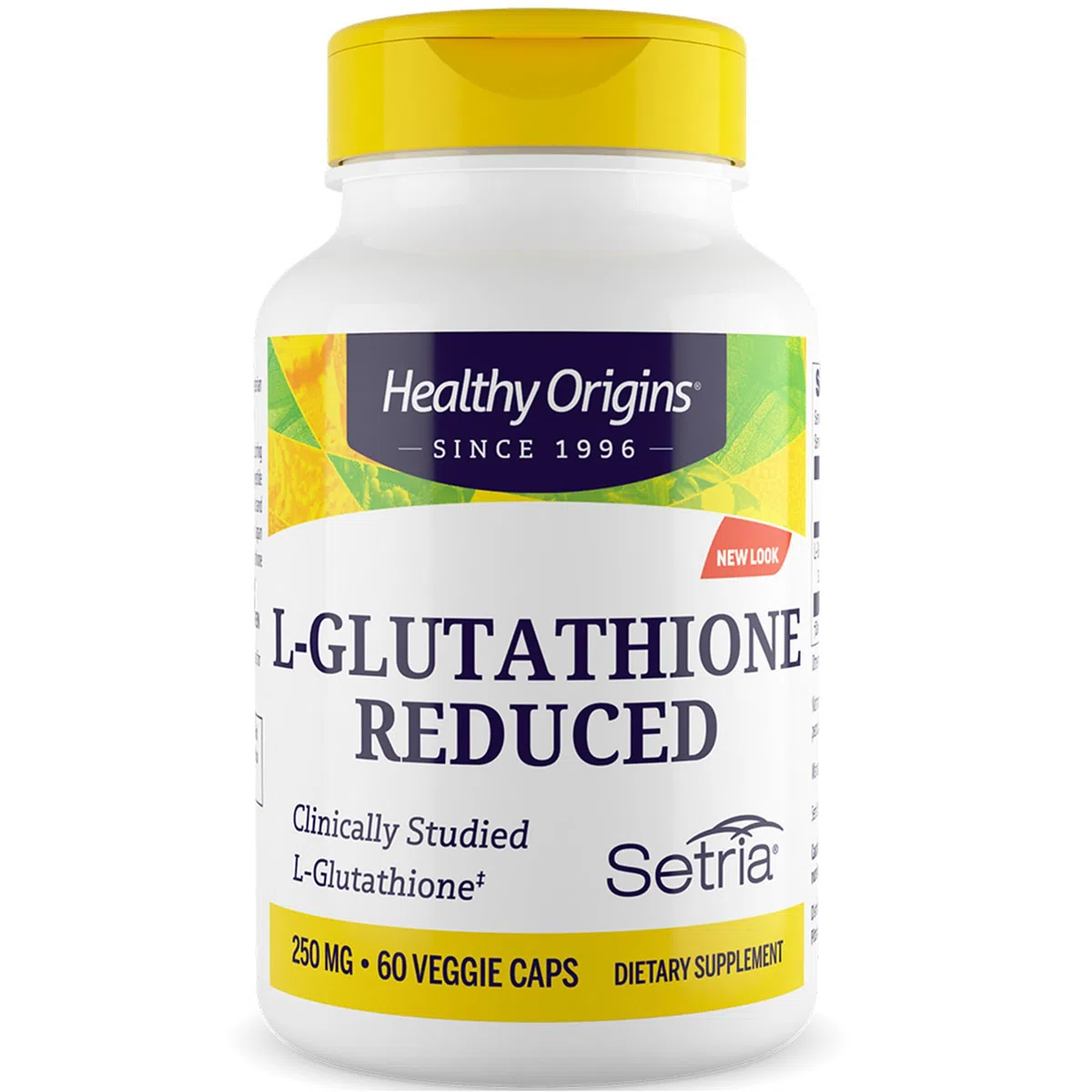 Healthy Origins L-Glutathione ridotto (L-Glutathione ridotto), 250mg, 60 capsule Vegane, Testato in Laboratorio, Vegetariano, Senza Soia, Senza Glutine, Non OGM