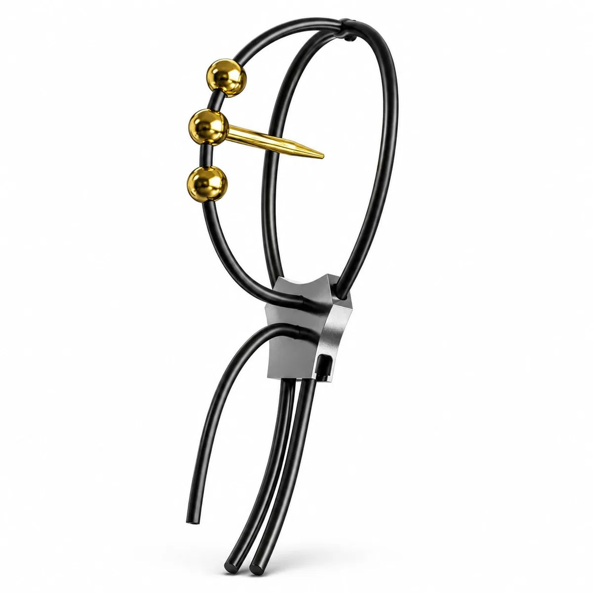 Dr. Electro ESTIM Dilator cinturino da polso, Harn alla Plug con silicone cinturino da polso, per elettrostimulazione lation, Gold
