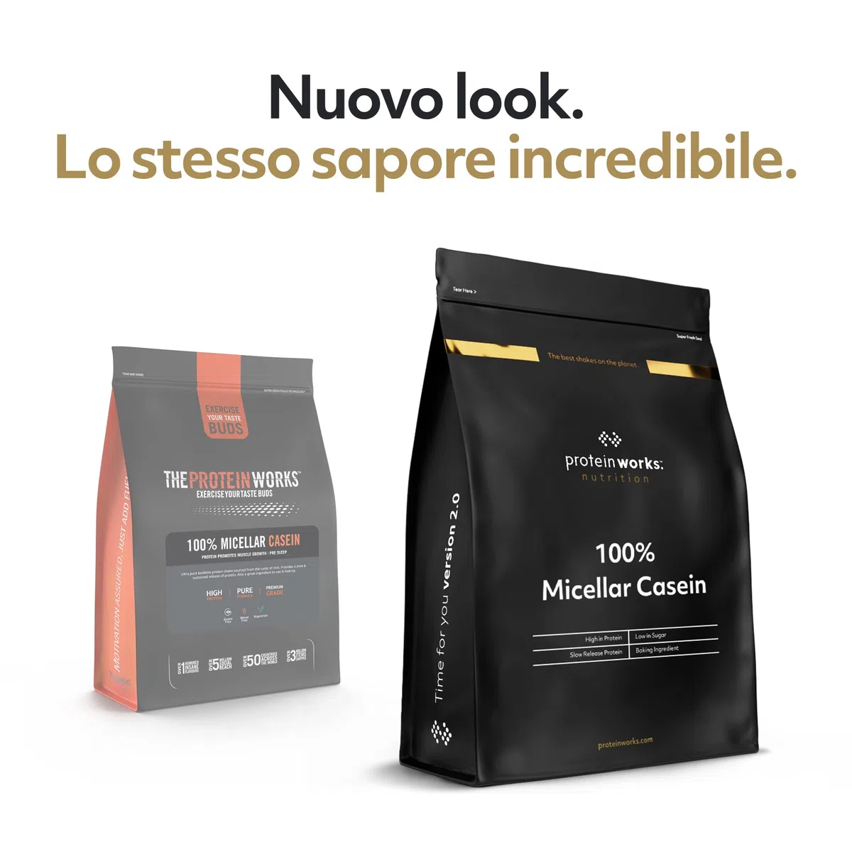 Caseina Micellare 100% Proteine In Polvere THE PROTEIN WORKS | Frullato Proteico A Rilascio Lento | Aminoacidi | Supporta Il Recupero | Crema alla Vaniglia | 500g