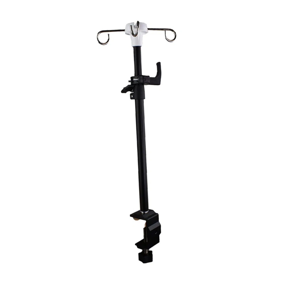 Sharplace Supporto per Asta Portaflebo con Morsetto Da Tavolo, Supporto per Tubo di Alimentazione, Supporto per Sacca per Flebo per Cliniche con Letto Pieghevol