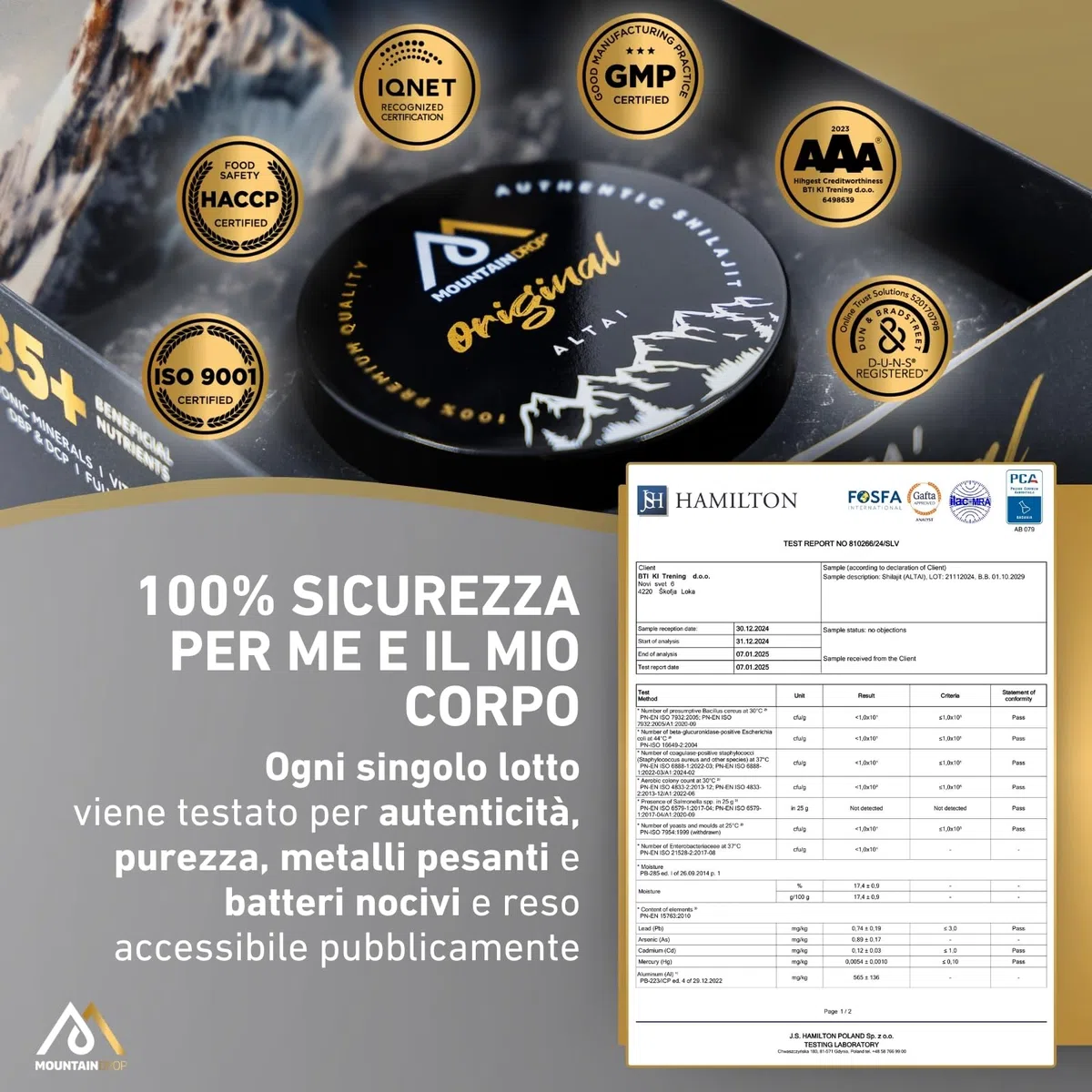 SHILAJIT, 40 g (fornitura 3-5 mesi), resina Shilajit naturale e pura. Raccolta a mano e realizzata a mano in un barattolo di vetro viola protettivo, supplemento ayurveda per il benessere, testato UE