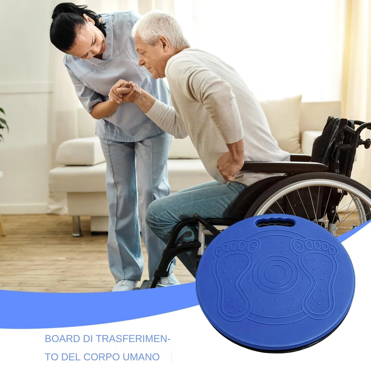 Tavole Di Trasferimento - Disco Girevole A 360 Gradi Antiscivolo Trasferimento - Ausilio Alla Mobilità Per Disabili E Anziani Per Trasferimenti In Sedia A Rotelle, Letto E Sedia