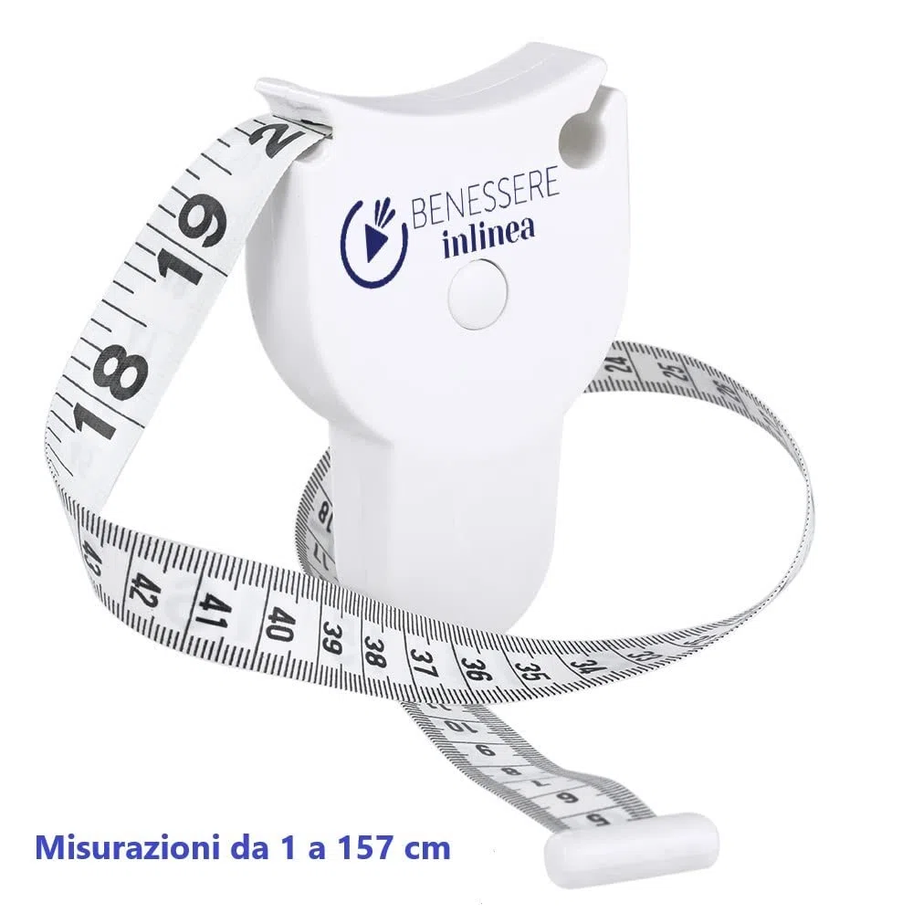 Metro a Nastro Retrattile, Metro per misurare corpo e Vestiti 0-150 cm, Centimetro per misurazione Corpo , Girovita - Fianchi - Torace - Braccia - Metro Nutrizionista -Bianco