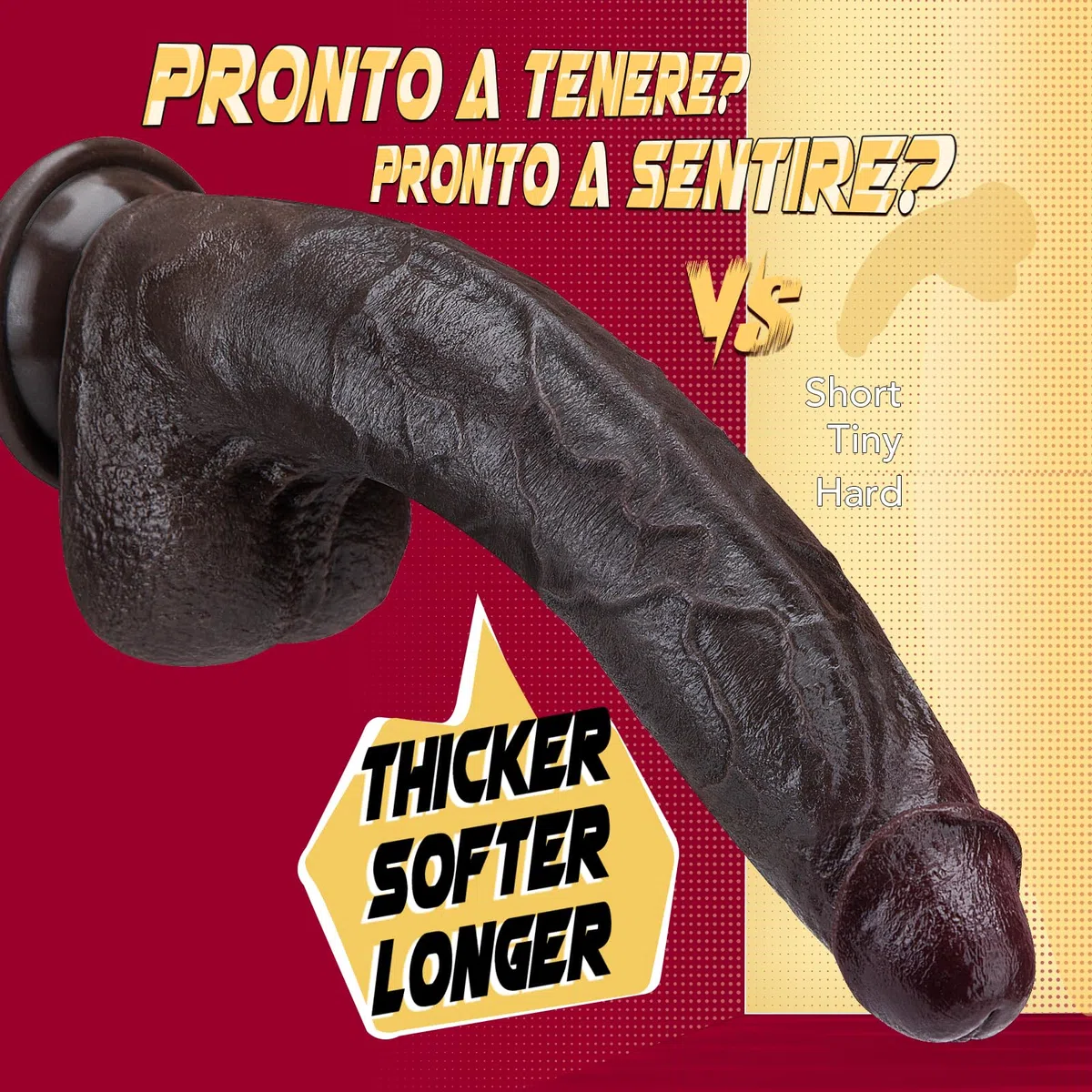 Sex Toys Dildo Realistico - Sexytoysys Donna Uomo Coppie Pene Finto XXL Grosso con Prepuzio Scorrevole, 27CM Plug Anale Gay Dilatatore Silicone Dildos per Sesso con Ventosa Potente e Vene Realistiche