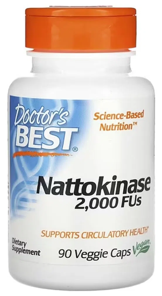 Doctor's Best - Nattokinase | 2000 FUs per capsula per la salute cardiovascolare - 90 capsule vegane