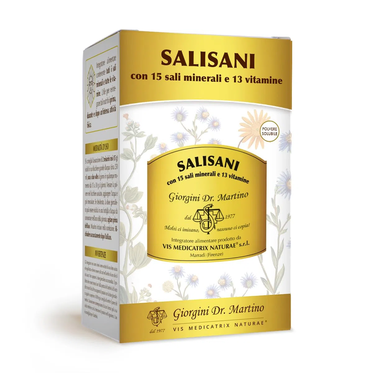 Dr Giorgini SALISANI Polvere - 360 g (15 sali minerali + 13 vitamine) integratore magnesio e potassio, altri sali minerali e vitamine