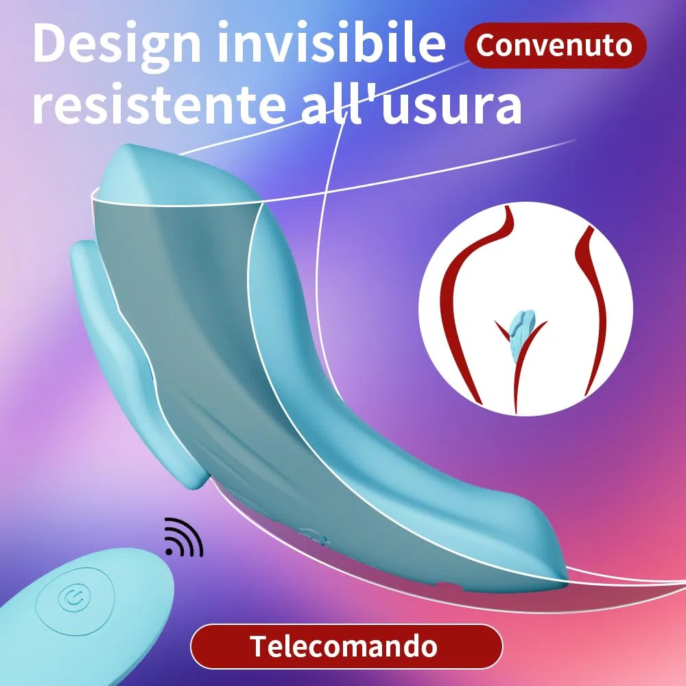 Vibratore Indossabile per Donna con Telecomando, 10 Modalità