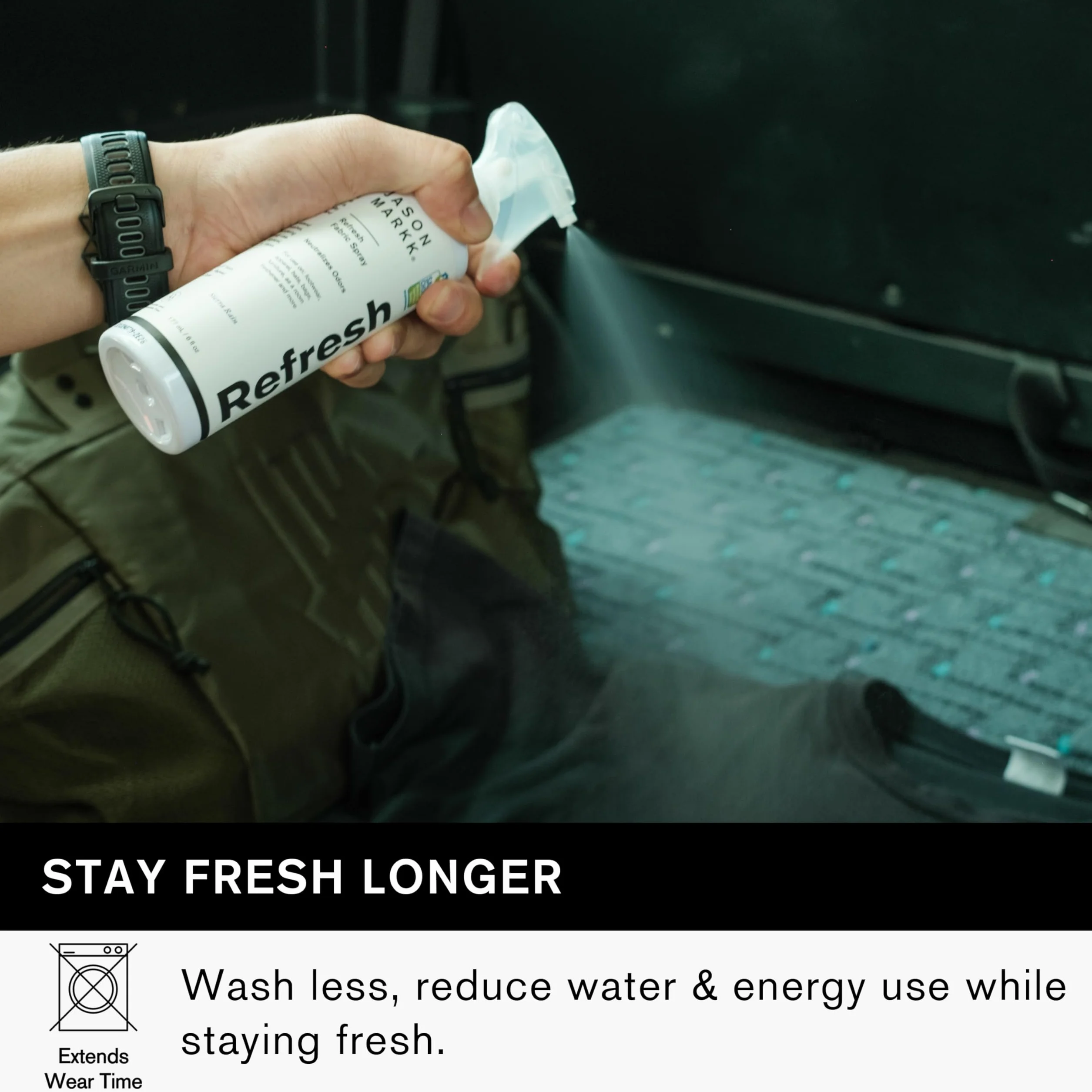 Jason Markk Spray rinfrescante, deodorante per scarpe e sneaker, elimina odori, ideale per calzature, cappelli, abbigliamento, borse, mobili, deodorante per ambienti, profumo Sierra Rain, 170 g
