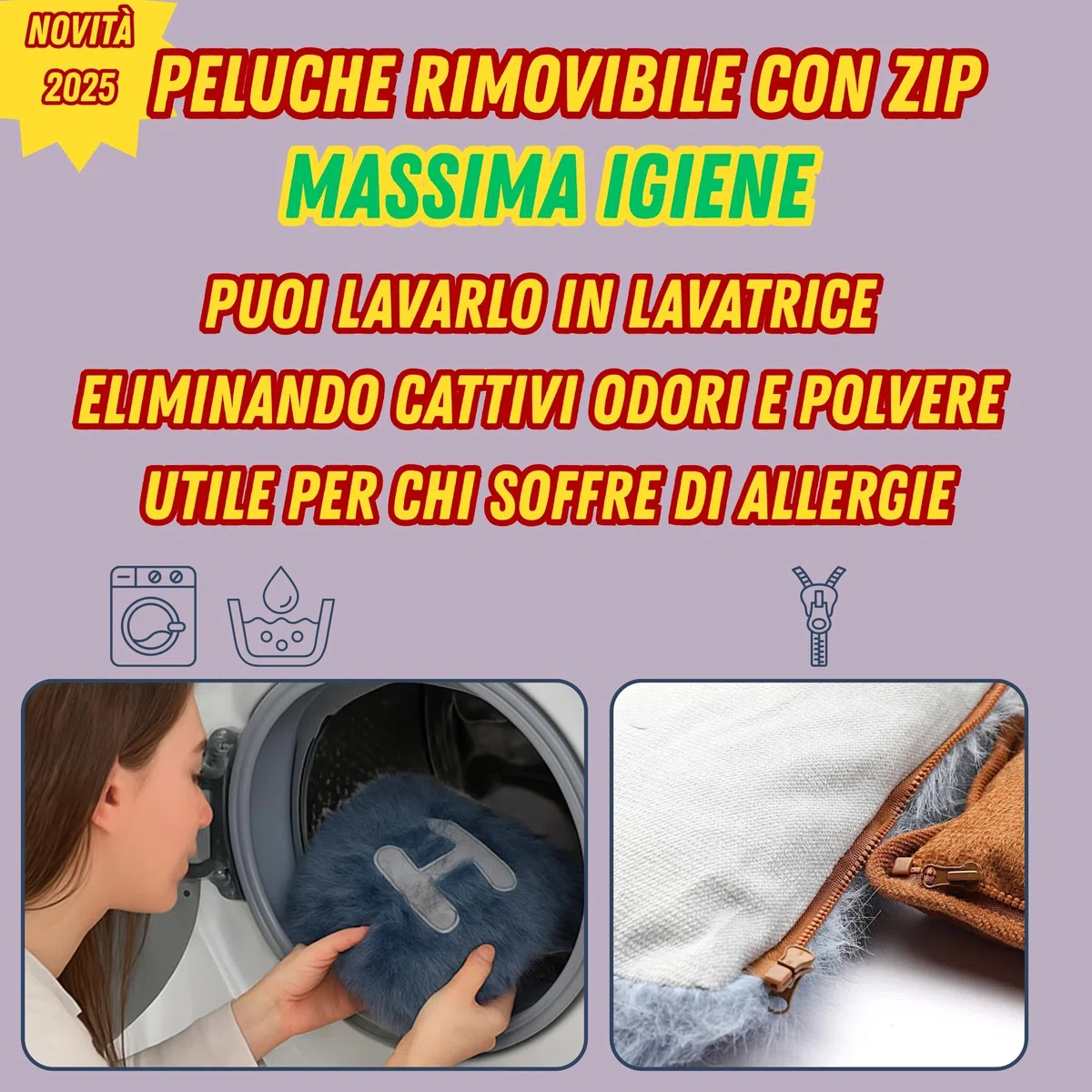 Borsa Acqua Calda Elettrica per Ciclo - peluche Rimovibile e Lavabile 500w - Boule scaldamani elettrico - Regalo Donna Uomo - Coveri Collection