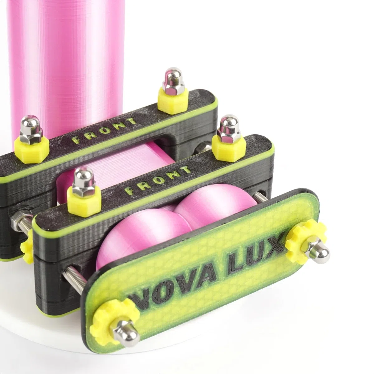 STRETCH-GRIP CBT BDSM morsetto per testicoli e dispositivo di trazione con sospensione pesi – sistema modulare nero-giallo di Nova Lux – giocattolo erotico maschile – prodotto nell’UE