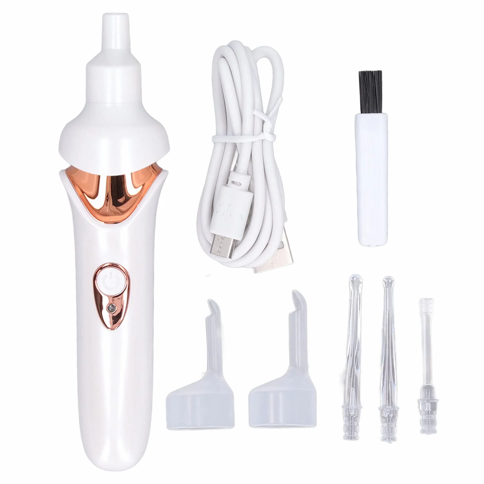 Joyzan Aspira Cerume per Orecchie Elettrico, Pulizia Orecchie Adulti con Luce LED Aspiratore Cerume Portatile Pulisci Rimozione Sicuro Aspirazione Silenziosa Punte in Silicone Morbido per Indolore