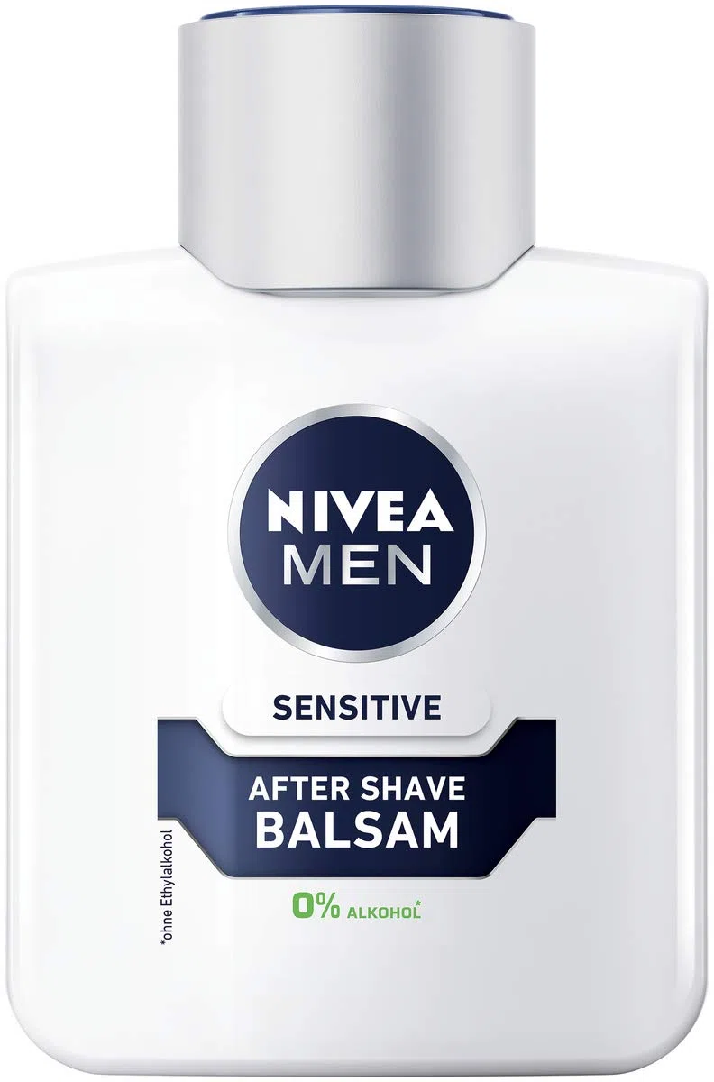 NIVEA MEN Sensitive After Shave Balsamo in confezione da 3 (3 x 100 ml), dopobarba lenitiva, cura della pelle dopo la rasatura con camomilla e vitamina E