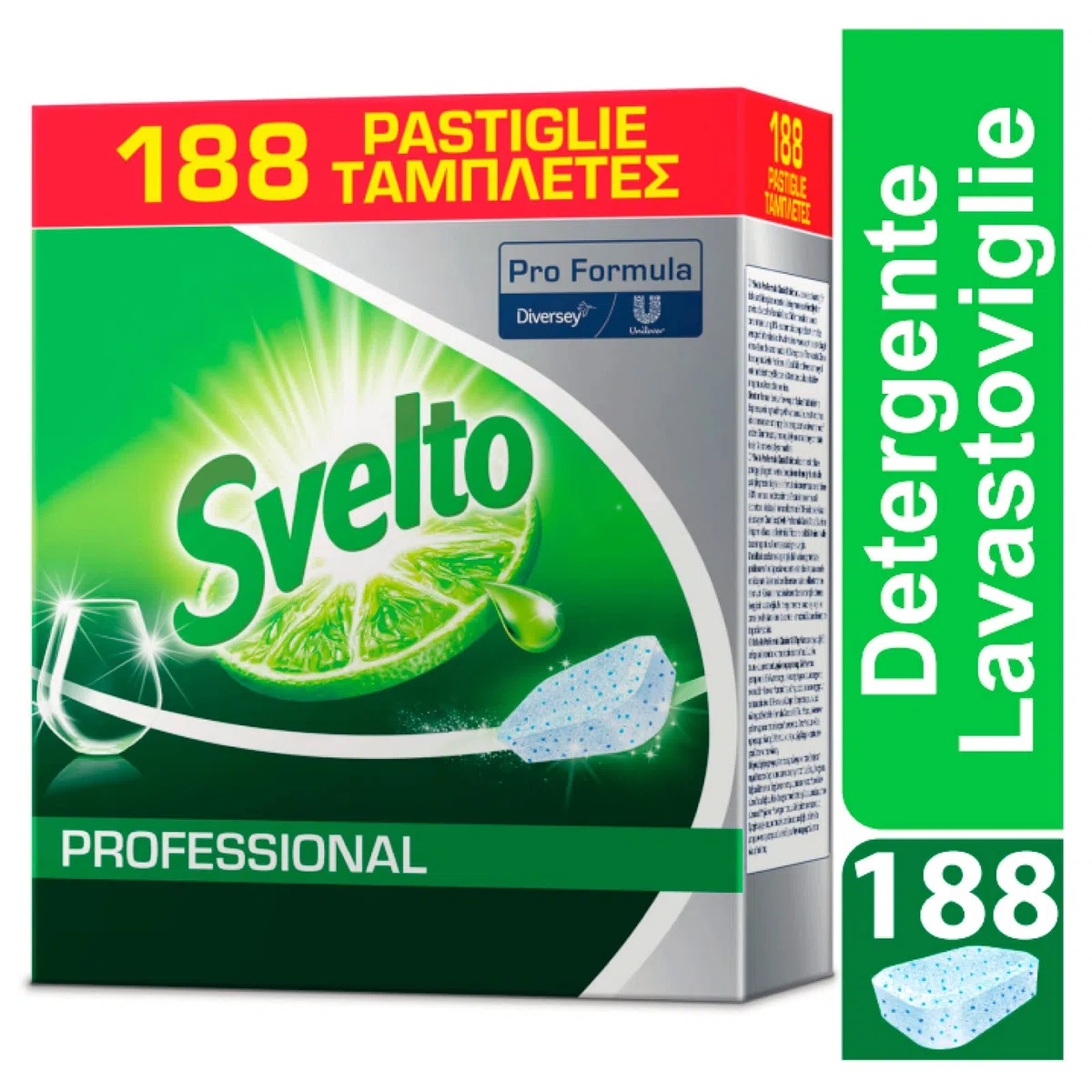 3x Svelto Professional Detersivo Classico in Pastiglie per Lavastoviglie Pro Formula Eco Detergente - 3 Confezioni da 188 Tabs ciascuna