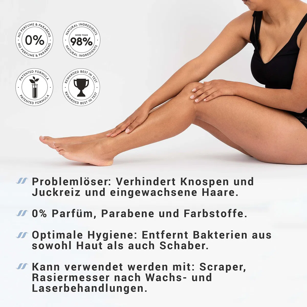 ShaveSafe, 3 confezioni da 100 ml, rasatura liscia e setosa senza irritazioni, riduce facilmente le scottature e i peli incarniti, approvata dal dermatologo per una rasatura delicata e sicura