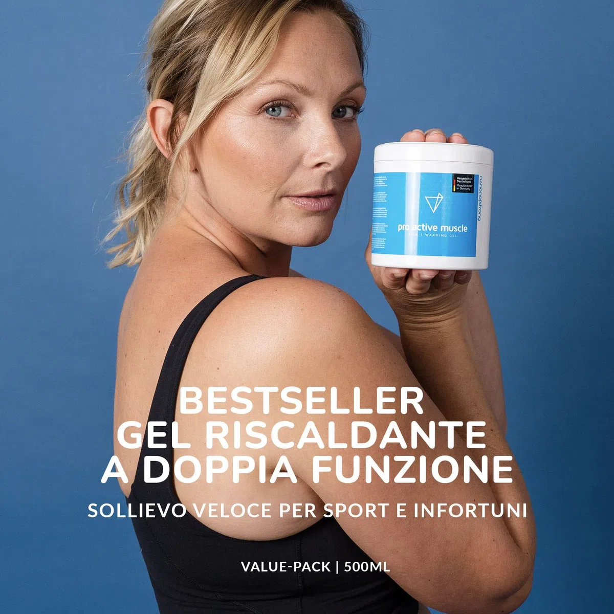 Nation of Strong Pro Active Muscle - 500ml Gel Ointment - Pomata Terapeutica Naturale - Gel per il Benessere Muscolare, con Estratti Naturali Lenitivi