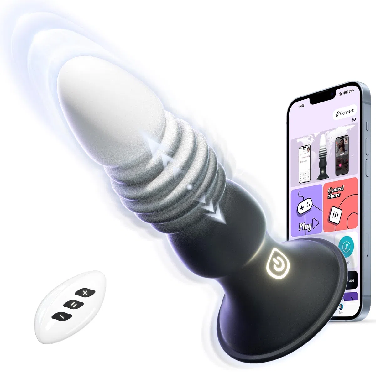 Sex Toys Plug Anale Vibratore per Uomo Donna - Stimolatore Prostata Vibratori Anal Plug Sex Toy 7 Vibrazione 7 Spinta, Massaggiatore Prostatico Sexytoysys per Uomini Coppia Gay con App & Telecomando