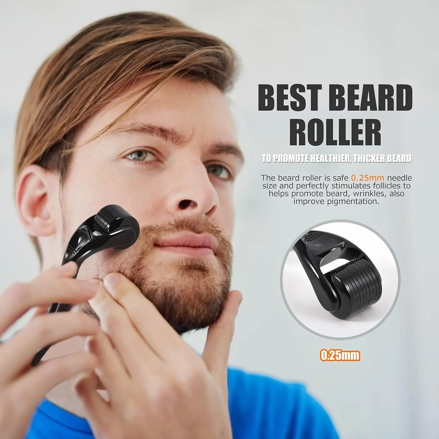 Kit post trattamento rimozione,Kit Cura Barba Uomo,Comozon 12 in 1 Kit Barba Uomo Professionale Prodotti Barba Uomo Con Rullo per Barba,Olio per Barba,Shampoo per Barba,Balsamo per Barba,Pettine