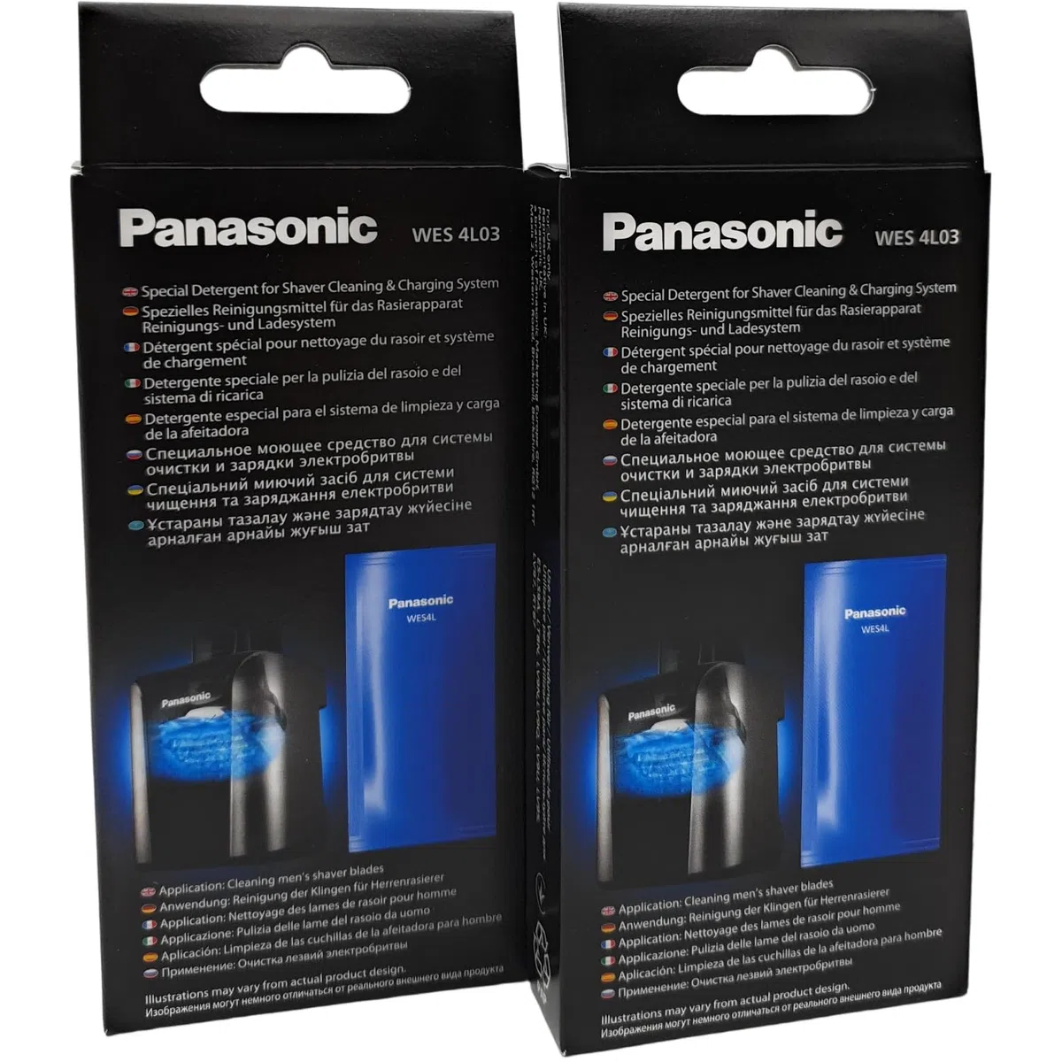 Detergente concentrato compatibile con Panasonic Clean and Charge Station WES4L03-803, set da 2 (6 x 15 ml) sacchetti concentrati ES-LS9A ES-LV9Q ES-LV9N ES-LV97 ES-LV95