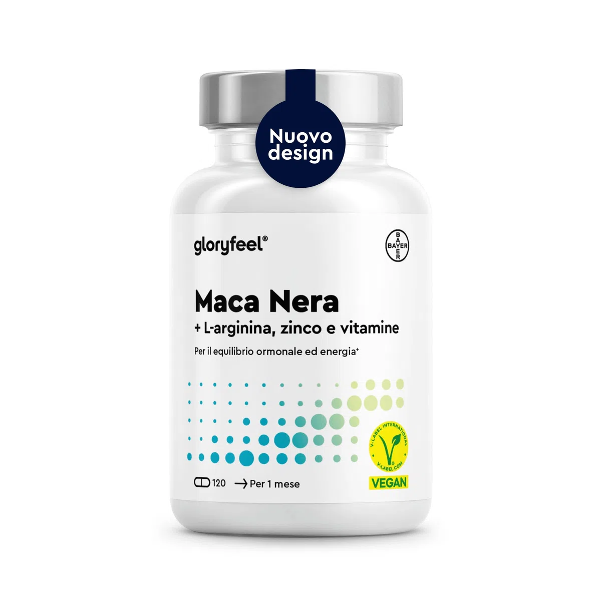 Maca Nera Peruviana, 120 Capsule, 9000mg, Alto Dosaggio, + L-Arginina, Zinco + Vitamine B6 & C, Estratto Maca Nera 450mg 20:1, Integratore Rinvigorente Extra Forte
