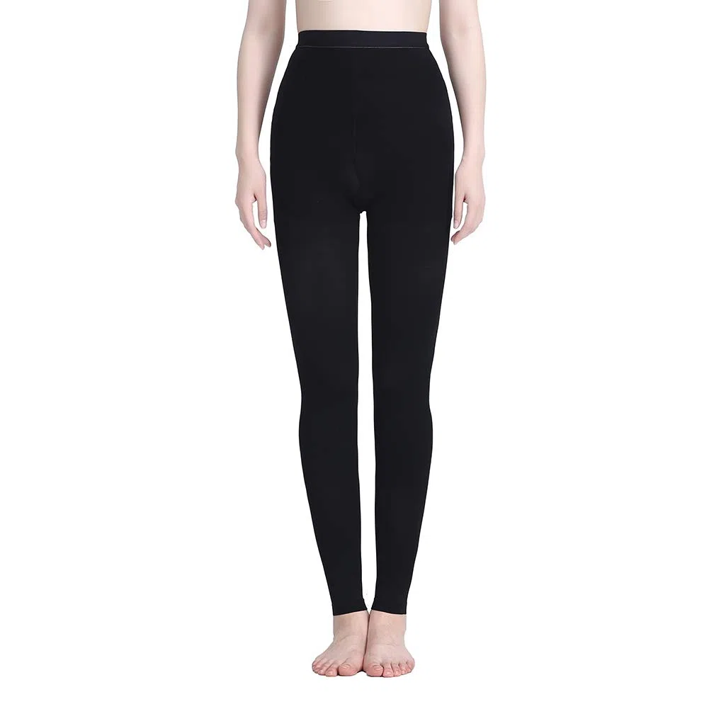 AMZAM Collant a compressione, unisex, punta aperta, 15-20 mmHg, calze a compressione graduata, opachi