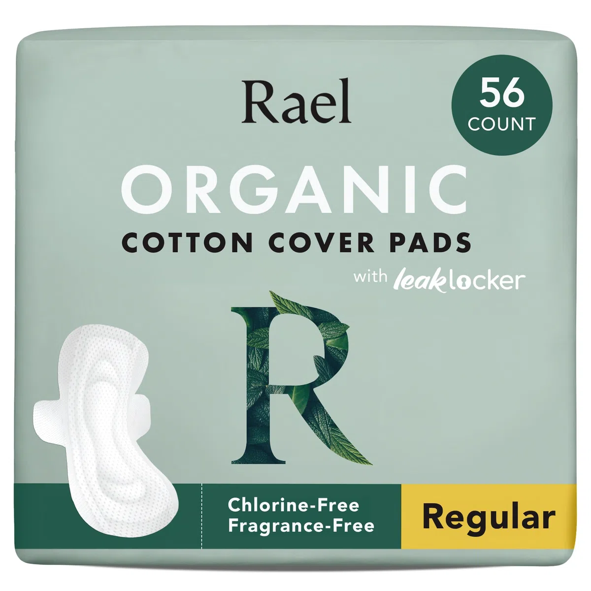 Rael Assorbenti Cotone Bio con Ali - Ultrasottile, Assorbenza Normale, Ipoallergenico, Inodore, Vegano, Cruelty Free (Regolare, 56 Pezzi)