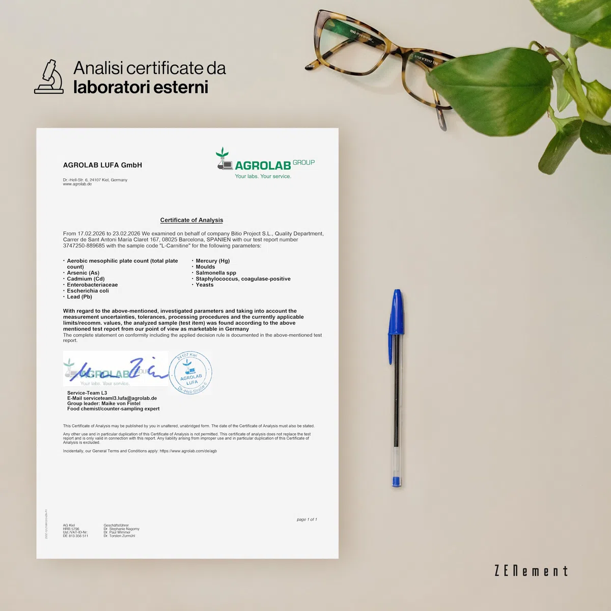 L-Carnitina 1500 mg – 180 Capsule ad Alto Dosaggio – Per uno Stile di Vita Attivo – Capsule Vegane, Senza Glutine, Lattosio e Soia – Integratore per Sportivi – Zenement