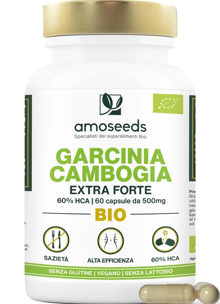 Garcinia Cambogia BIO | Rapida azione ed Efficiente | Alta concentrazione, 60% HCA | 2000mg / giorno | Sazietà | Qualità Superiore
