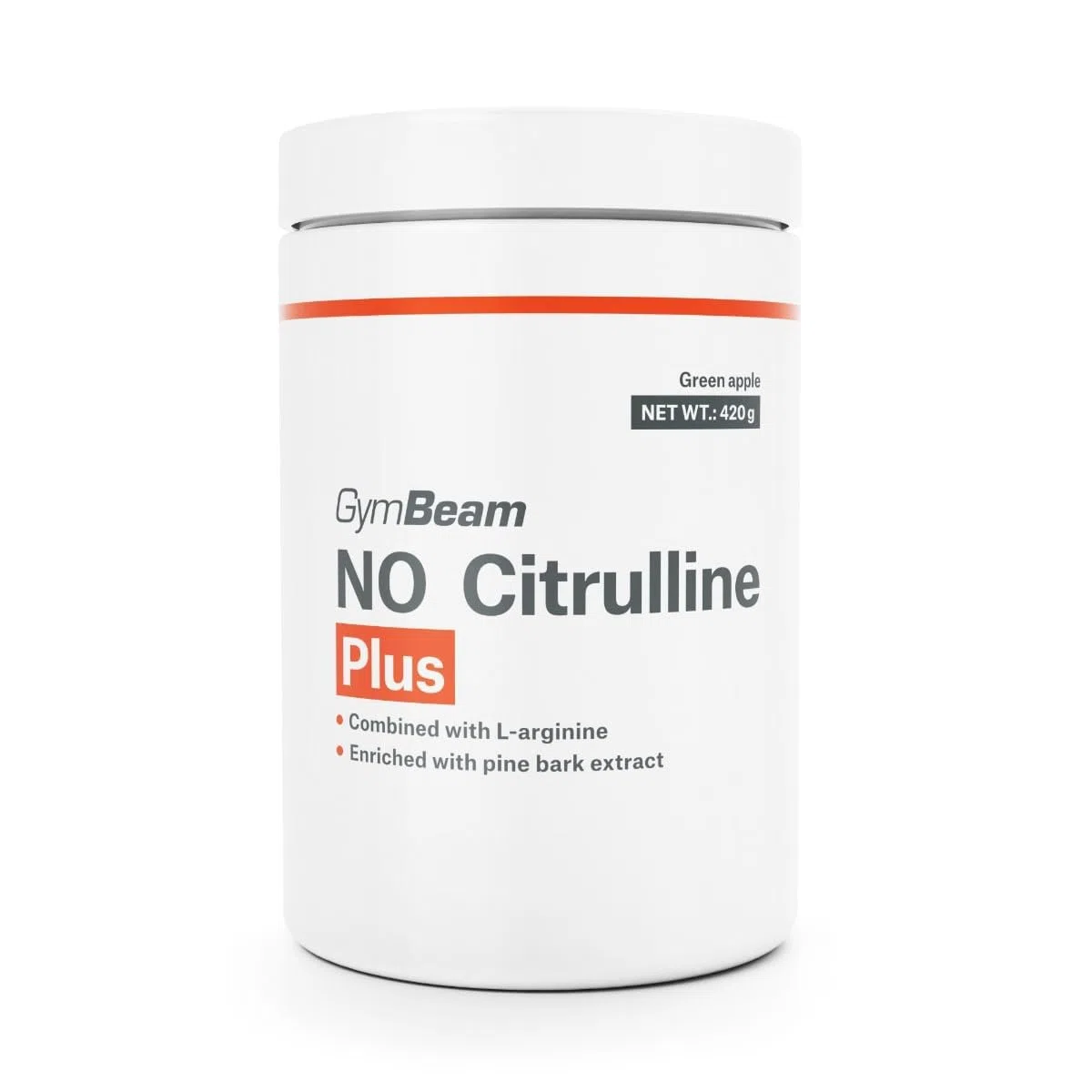 GymBeam NO Citrullina Plus, Integratore Pre-workout Funzionale, Polvere Dissolvibile con Citrullina Malato e Arginina (420 g, Green Apple)