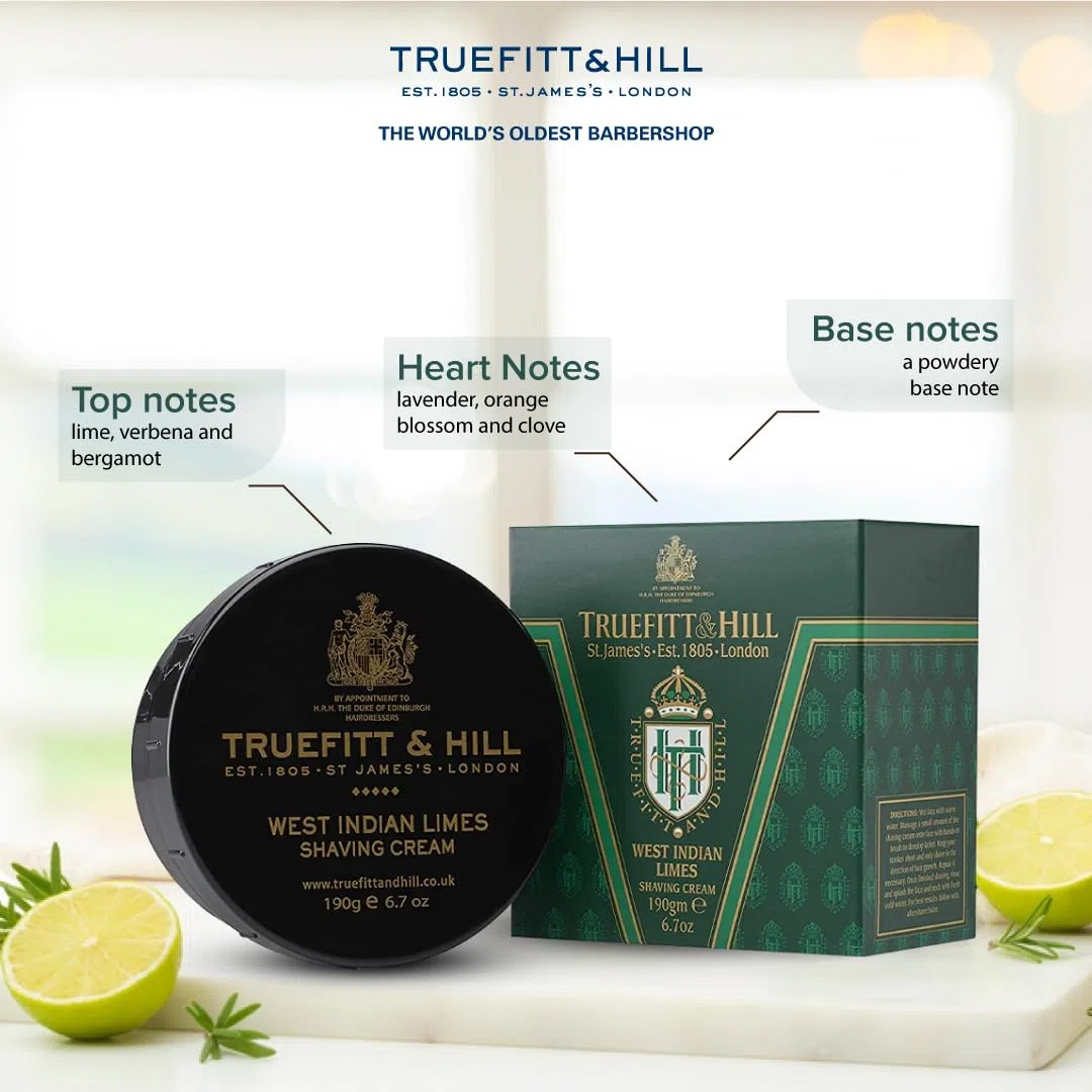 Truefitt & Hill 190 g West Indian Limes Shave Cream Bowl